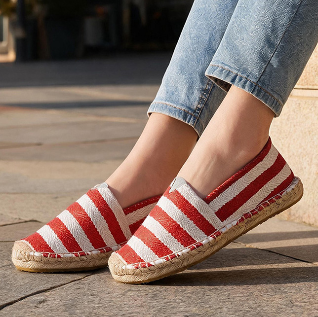 Espadrille Slip On - Летне-осенние женские дышащие повседневные туфли из