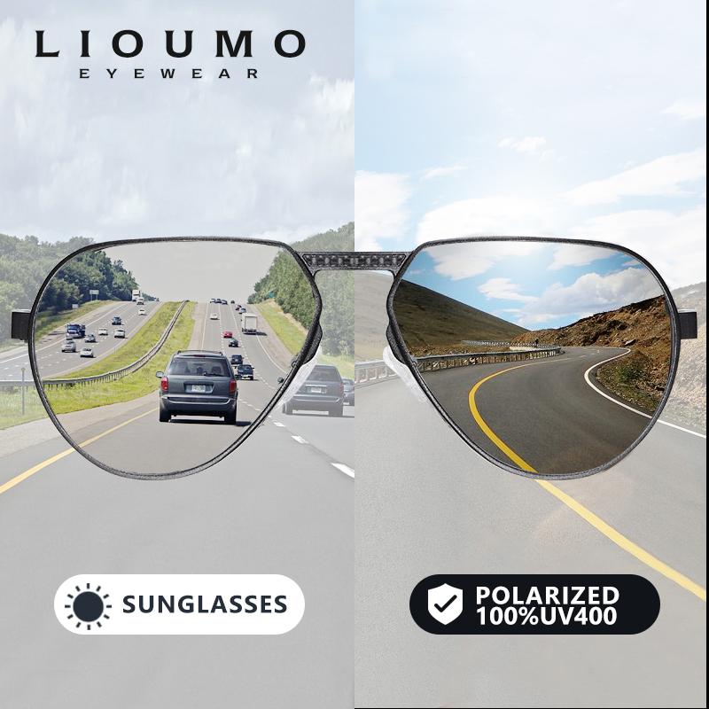 Sunglasses Aviator Polarized - Солнцезащитные очки LIOUMO с алюминиево-магниевой оправой,