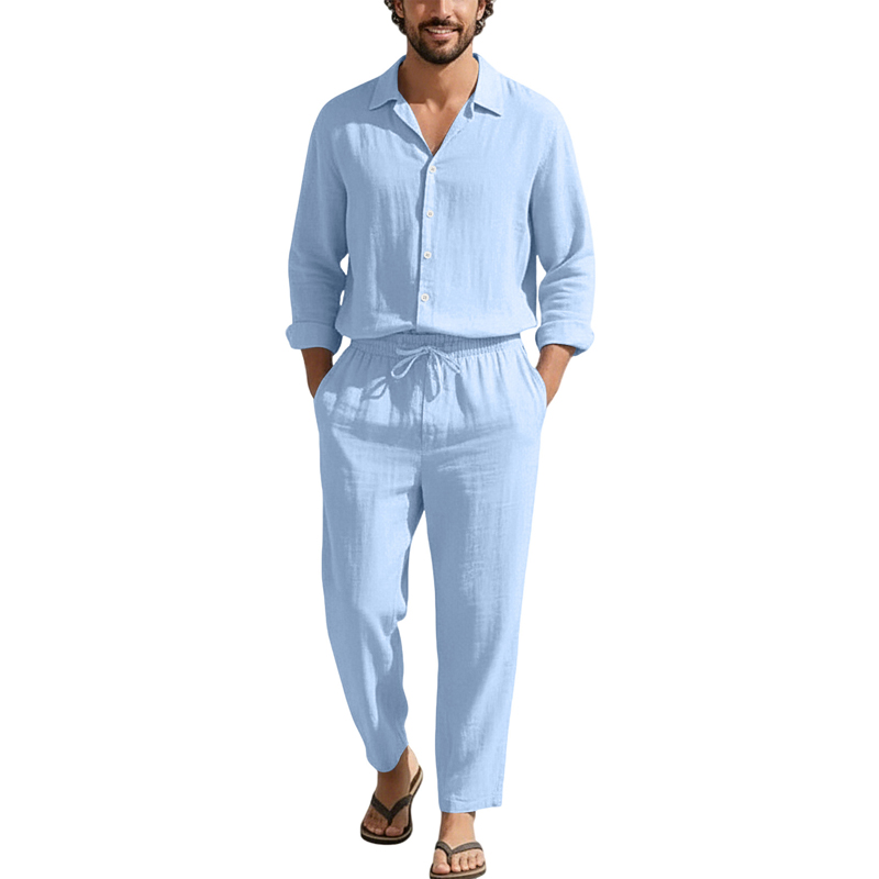 Linen Shirt Breathable - Льняные повседневные комплекты для весны и