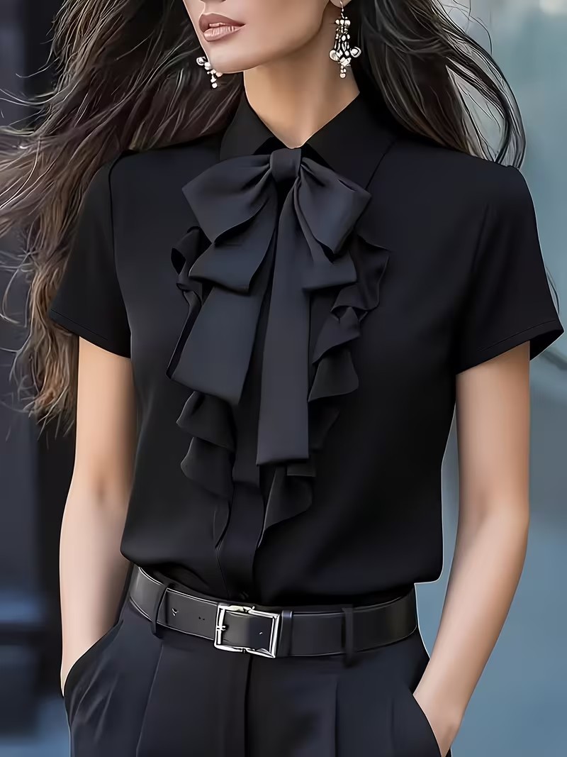 Женская блузка с коротким рука – обзор и цена Shirt Camp Collar