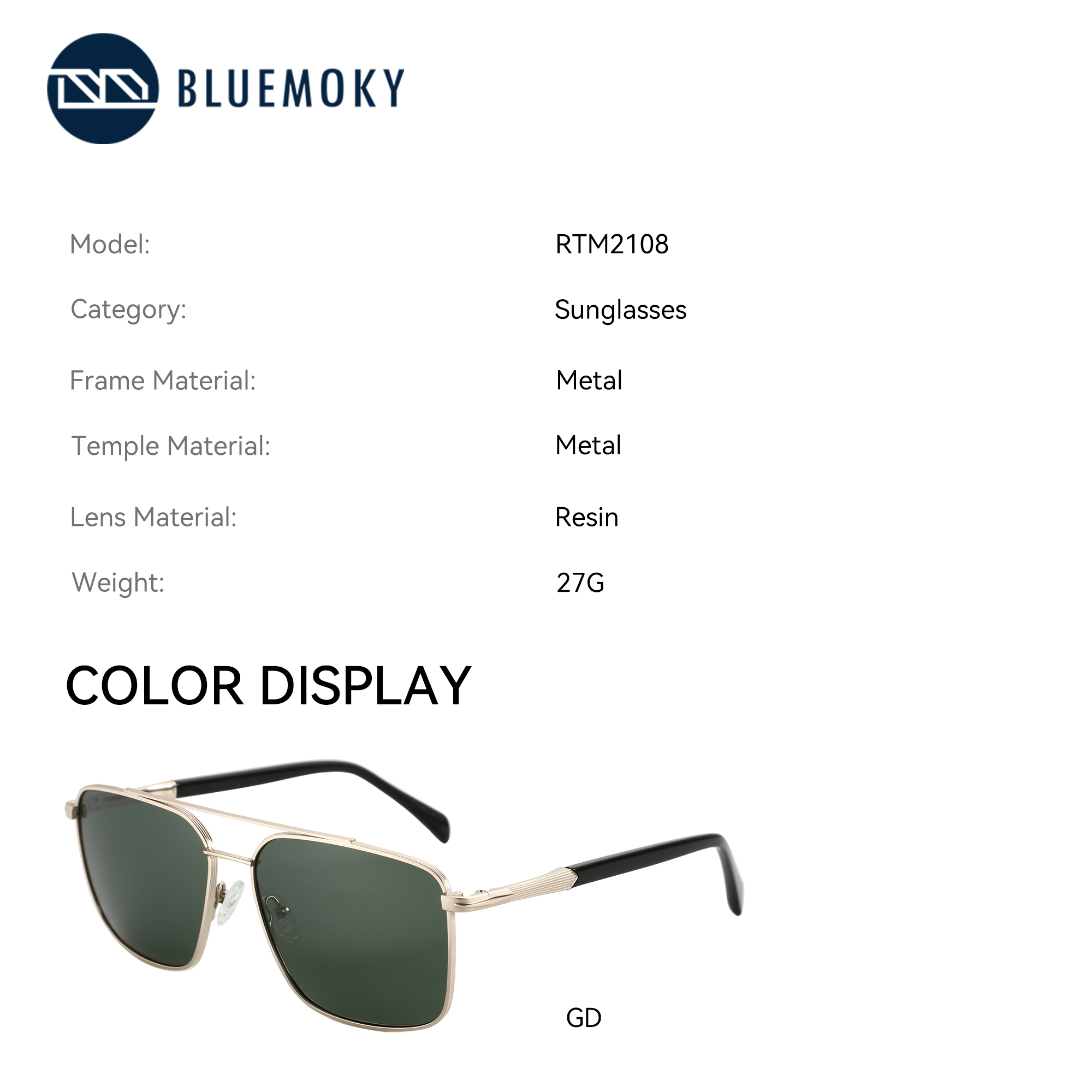 BLUEMOKY L размер модные метал – обзор и цена Sunglasses Aviator Polarized