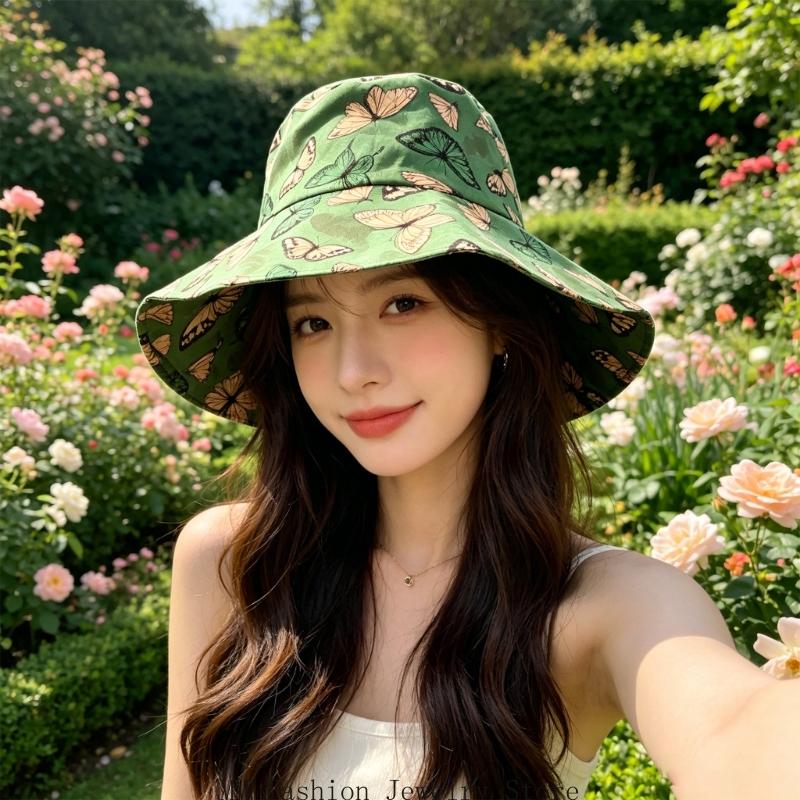 Зеленая панама с принтом, рыба – обзор и цена Packable Hat Nylon