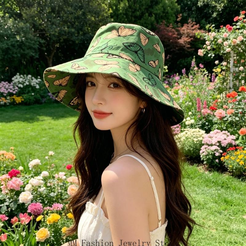 Зеленая панама с принтом, рыба – обзор и цена Packable Hat Nylon
