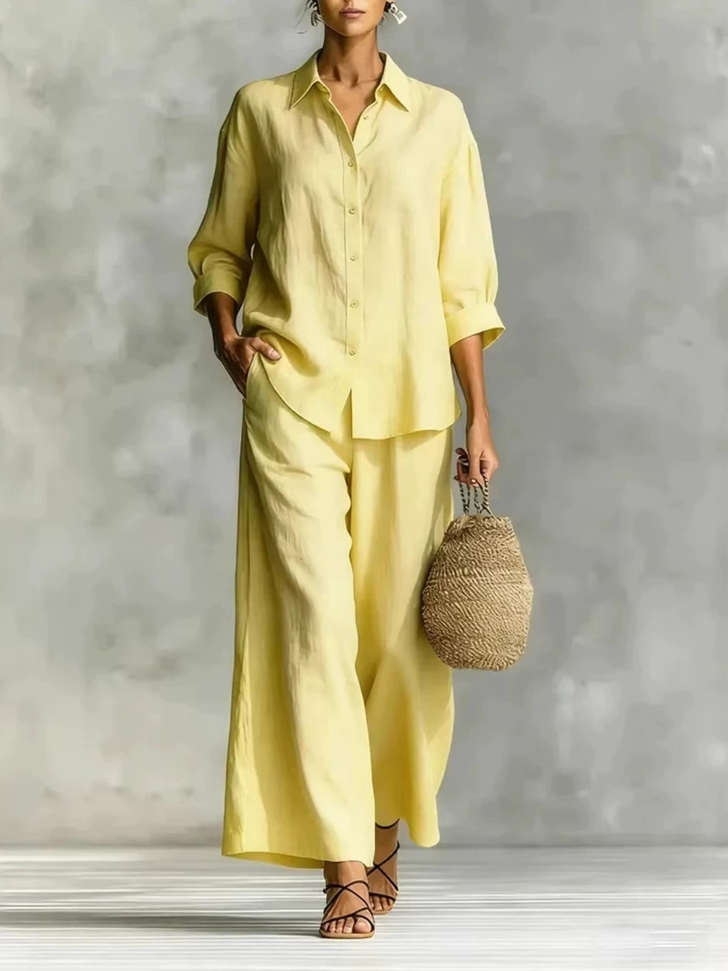 Женский новый комплект: рубашк – обзор и цена Linen Shirt Breathable
