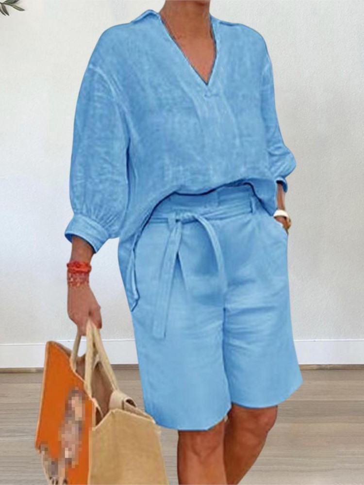 Женские костюмы, элегантный ст – обзор и цена Linen Shirt Breathable