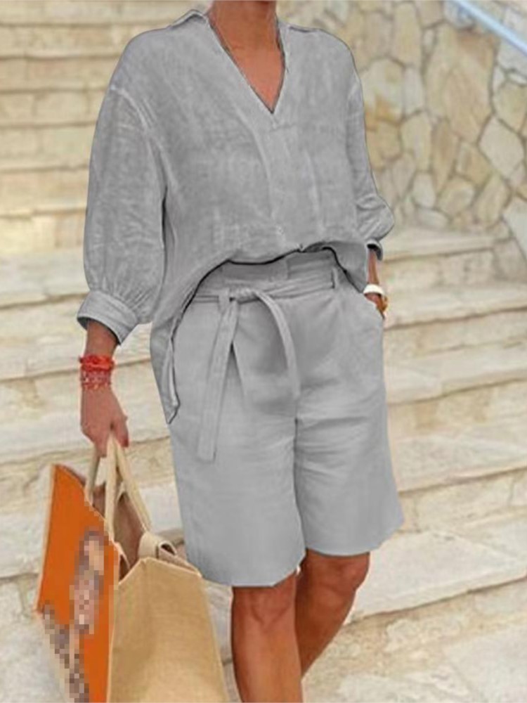 Женские костюмы, элегантный ст – обзор и цена Linen Shirt Breathable