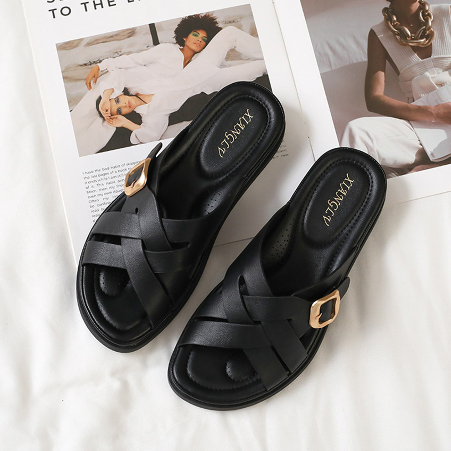 Модные женские туфли на плоско – обзор и цена Casual Sandal Leather