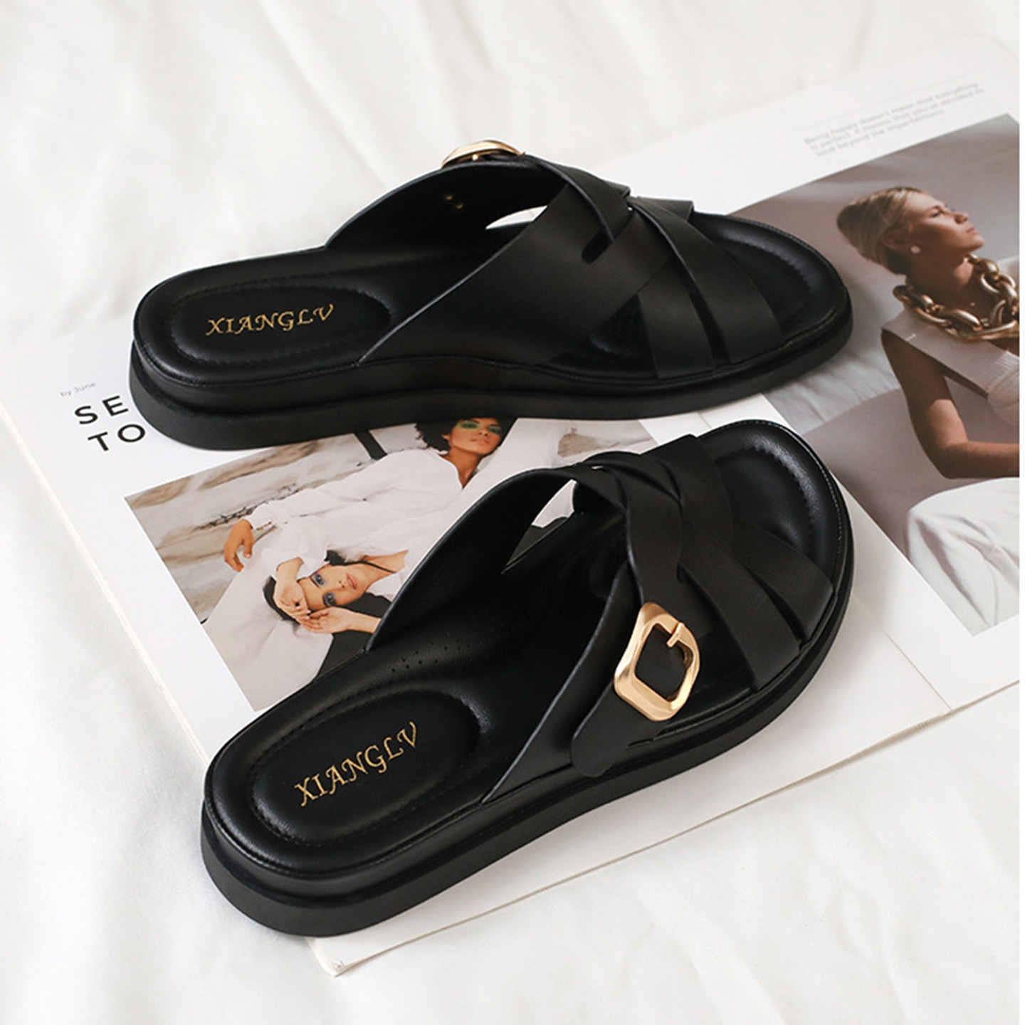 Модные женские туфли на плоско – обзор и цена Casual Sandal Leather